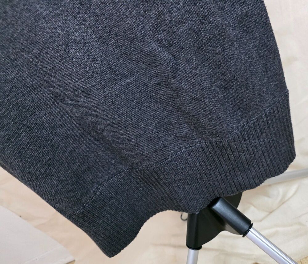Michael Kors | Dark Gray Sweater Dress | Boatneck | Zip Detail | Medium - Picture 7 of 10